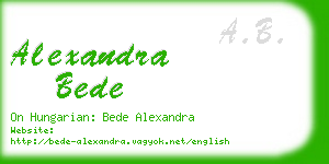 alexandra bede business card
